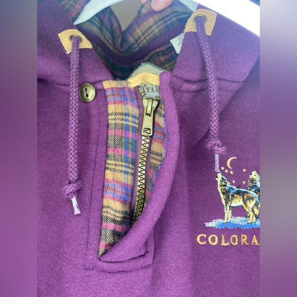 Habitat Wilderness 1/4 Zip Colorado Sweatshirt in Plum Color Size M - Picture 4 of 6